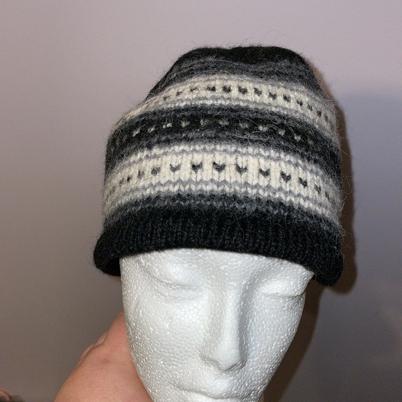 Artesania Alpaca Wool Beanie Hat Cap Faire Isle Design